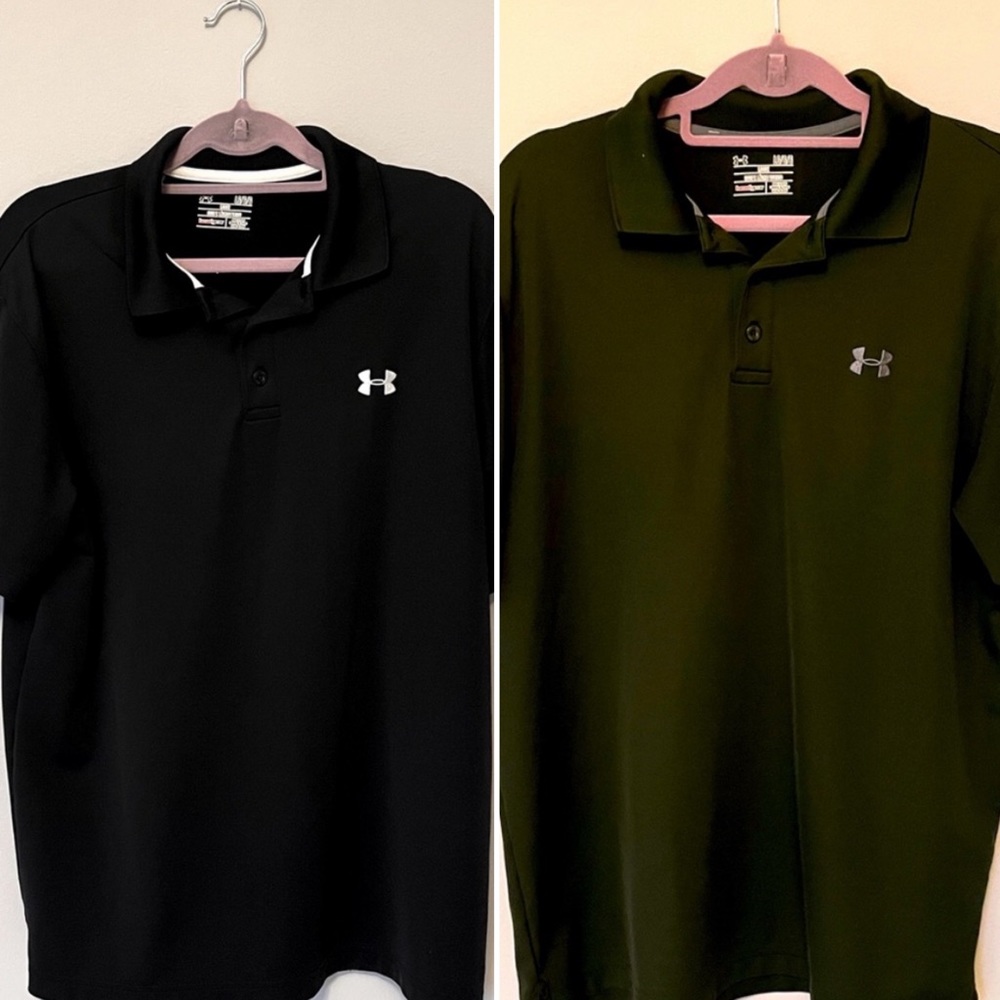 2 Bundle: Mens Large Under Armour polo shirts